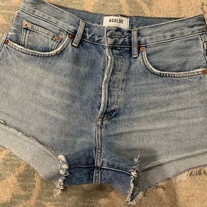AGOLDE Parker denim cut offs